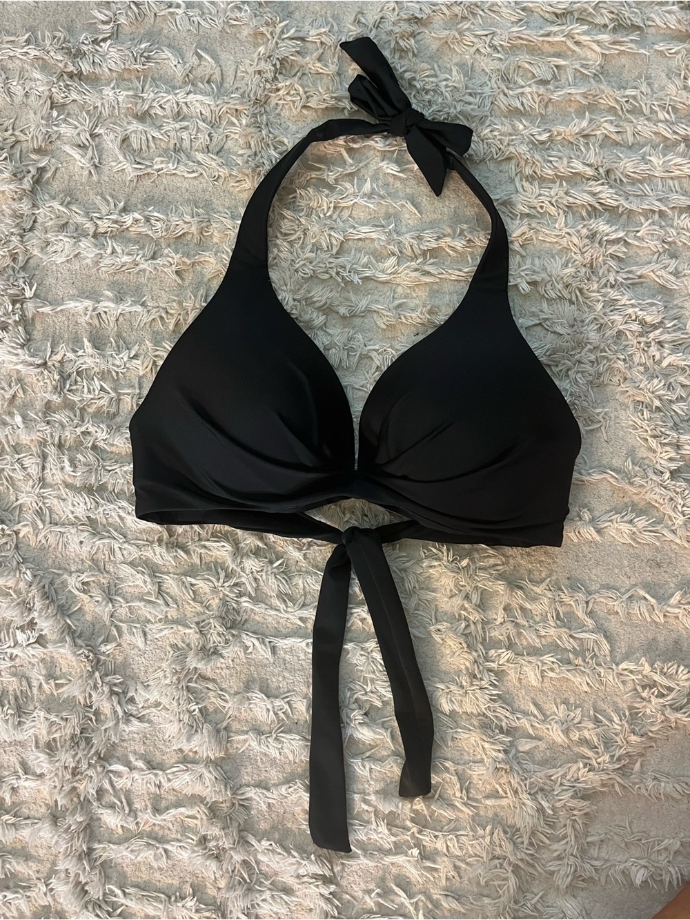 Black Halter Tie Women’s Swim Top